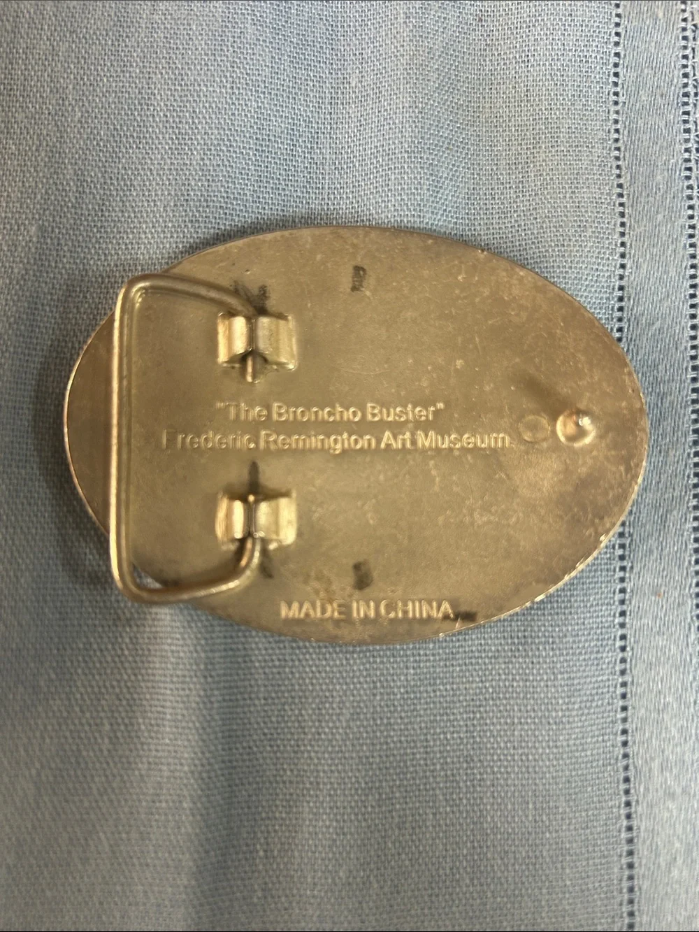 Vintage Frederick Remington Silver tone Belt Buckle “The Bronco Buster”